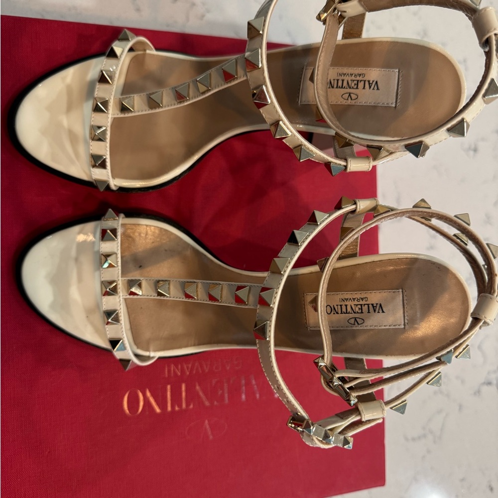 Valentino Garavani Cream Studded Heel